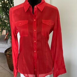 Chicos deep coral blouse size 1 (8-10)
